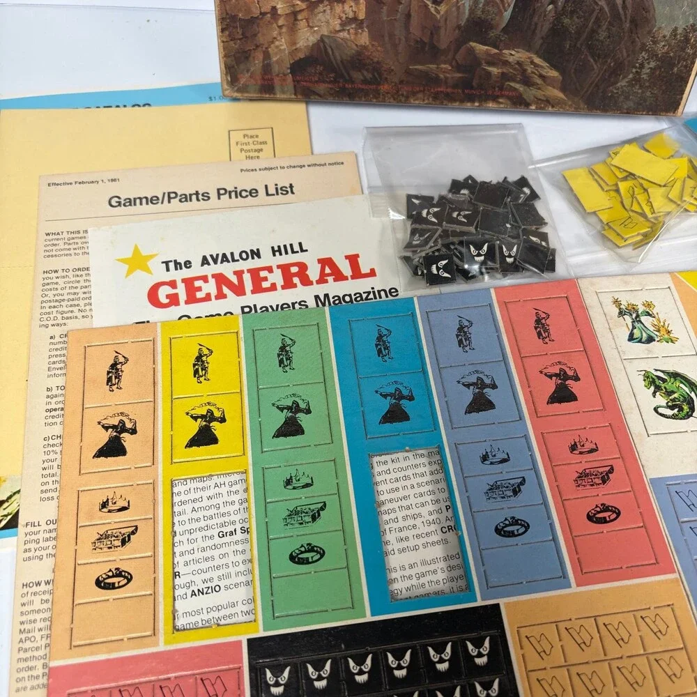 Vintage Wizard's Quest The Avalon Hill Company Board Game 1979 Fantasy Strategy